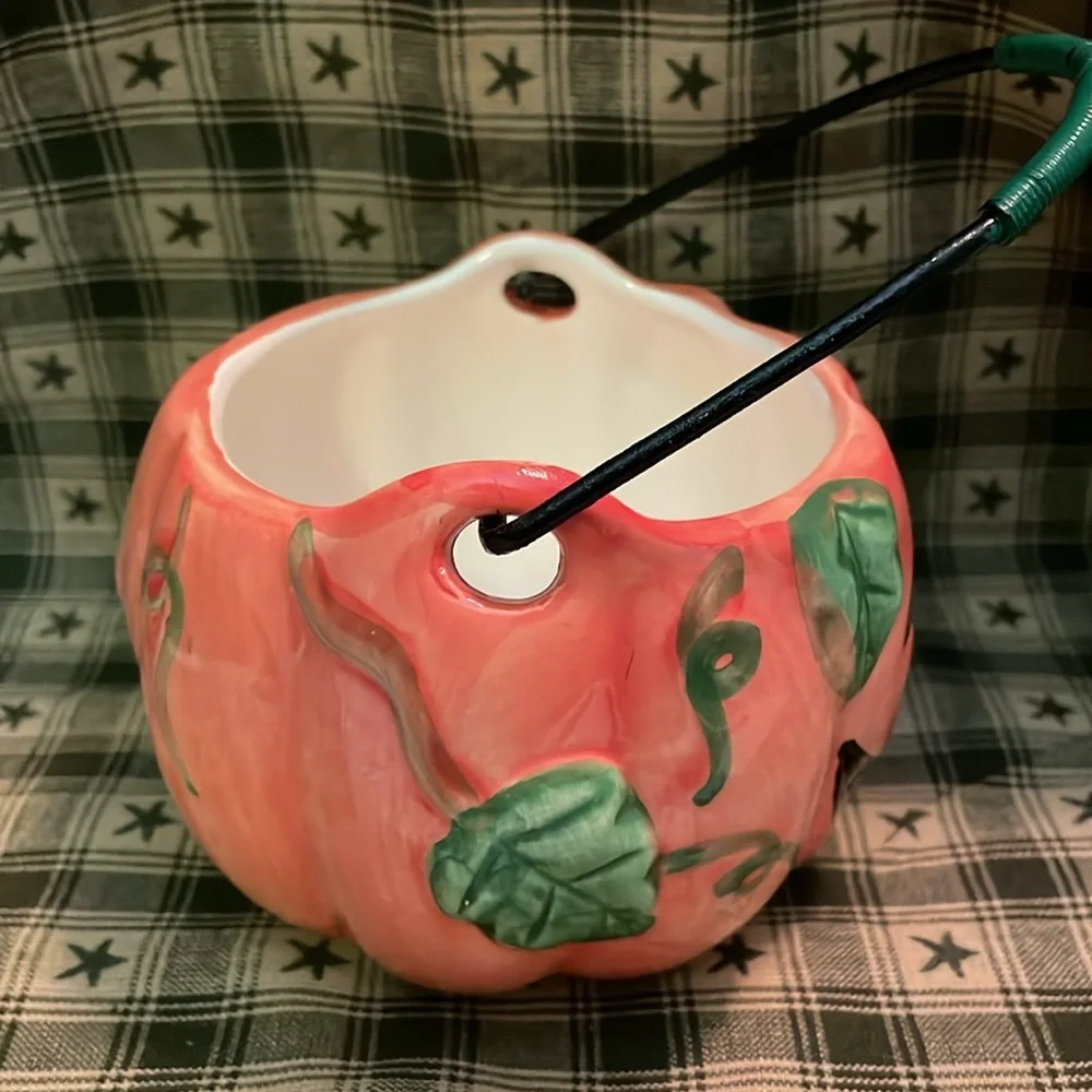 Vintage K's Collection Ceramic Jack O Lantern Pumpkin Halloween/Fall Decor - Picture 8 of 8